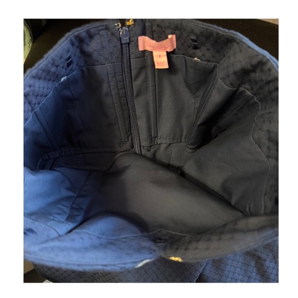 Lilly Pulitzer Navy Blue Strapless Gold Embroidered Cocktail Dress Size 6 - Picture 5 of 10